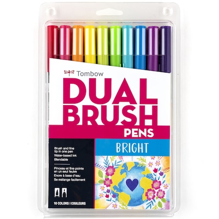 Tombow DUAL BRUSH SET 10 BRIGHT 56185